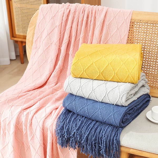 waffle knit throw blanket TB11-16