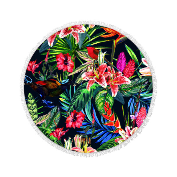 circle beach towels with tassels ABT05-7