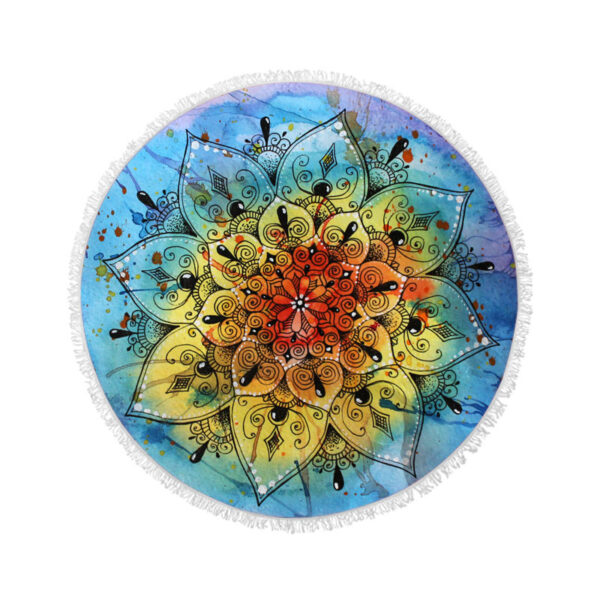 circle beach towels with tassels ABT05-8